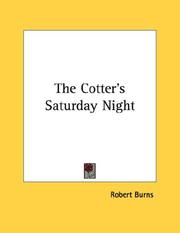 Cover of: The Cotter's Saturday Night by Robert Burns
