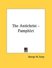 cover of The Antichrist - Pamphlet