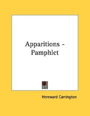 Cover of: Apparitions - Pamphlet by Hereward Carrington