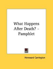Cover of: What Happens After Death? - Pamphlet