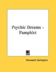 Cover of: Psychic Dreams - Pamphlet