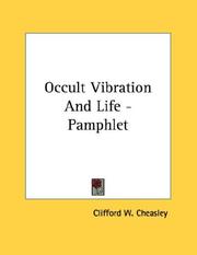Cover of: Occult Vibration And Life - Pamphlet