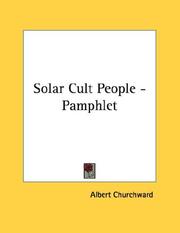 Cover of: Solar Cult People - Pamphlet by Albert Churchward