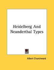 Cover of: Heidelberg And Neanderthal Types