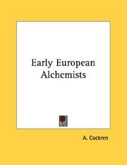 Cover of: Early European Alchemists