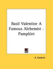 Cover of: Basil Valentine A Famous Alchemist - Pamphlet