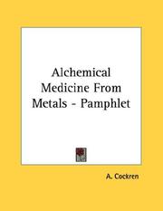 Cover of: Alchemical Medicine From Metals - Pamphlet