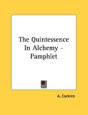 Cover of: The Quintessence In Alchemy - Pamphlet