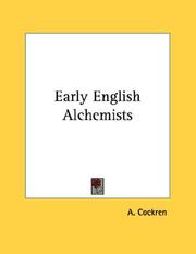 Cover of: Early English Alchemists