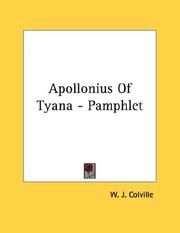 Cover of: Apollonius Of Tyana - Pamphlet