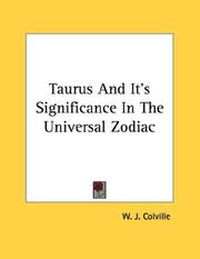 Cover of: Taurus And It's Significance In The Universal Zodiac