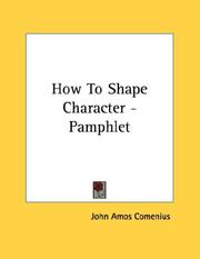 Cover of: How To Shape Character - Pamphlet
