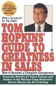 Cover of: Tom Hopkins' guide to greatness in sales: how to become a complete salesperson