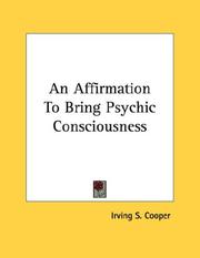 Cover of: An Affirmation To Bring Psychic Consciousness