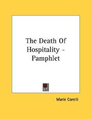 Cover of: The Death Of Hospitality - Pamphlet