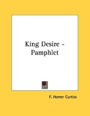 Cover of: King Desire - Pamphlet