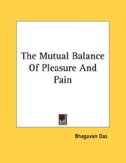 Cover of: The Mutual Balance Of Pleasure And Pain