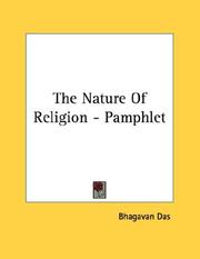 Cover of: The Nature Of Religion - Pamphlet