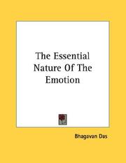 Cover of: The Essential Nature Of The Emotion