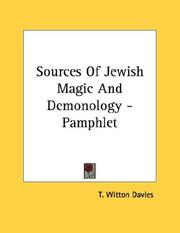 Cover of: Sources Of Jewish Magic And Demonology - Pamphlet by T. Witton Davies
