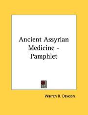 Cover of: Ancient Assyrian Medicine - Pamphlet