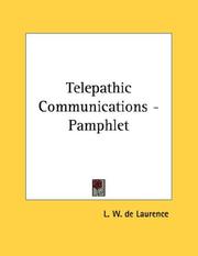 Cover of: Telepathic Communications - Pamphlet