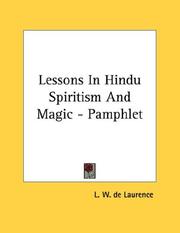 Cover of: Lessons In Hindu Spiritism And Magic - Pamphlet