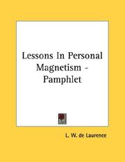 Cover of: Lessons In Personal Magnetism - Pamphlet