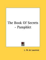 Cover of: The Book Of Secrets - Pamphlet