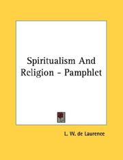 Cover of: Spiritualism And Religion - Pamphlet