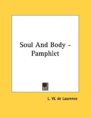 Cover of: Soul And Body - Pamphlet