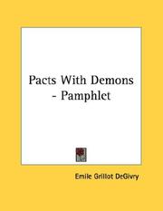 Cover of: Pacts With Demons - Pamphlet