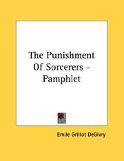 Cover of: The Punishment Of Sorcerers - Pamphlet