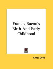 Cover of: Francis Bacon's Birth And Early Childhood