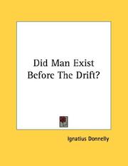 Cover of: Did Man Exist Before The Drift?