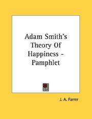 Cover of: Adam Smith's Theory Of Happiness - Pamphlet