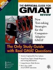 Cover of: The Official Guide for Gmat Review (9th ed)
