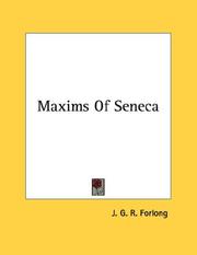 Cover of: Maxims Of Seneca