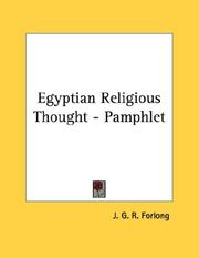 Cover of: Egyptian Religious Thought - Pamphlet