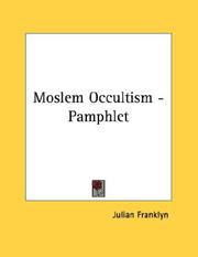 Cover of: Moslem Occultism - Pamphlet