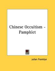 Cover of: Chinese Occultism - Pamphlet