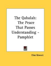 Cover of: The Qabalah: The Peace That Passes Understanding - Pamphlet