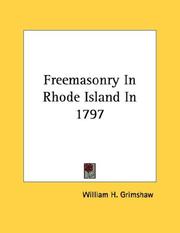 Cover of: Freemasonry In Rhode Island In 1797