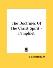 Cover of: The Doctrines Of The Christ Spirit - Pamphlet