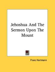 Cover of: Jehoshua And The Sermon Upon The Mount