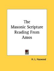 Cover of: The Masonic Scripture Reading From Amos