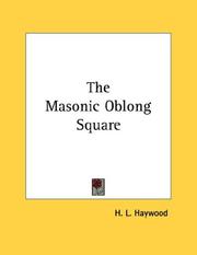 Cover of: The Masonic Oblong Square