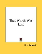 Cover of: That Which Was Lost