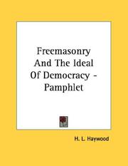 Cover of: Freemasonry And The Ideal Of Democracy - Pamphlet