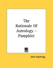 Cover of: The Rationale Of Astrology - Pamphlet